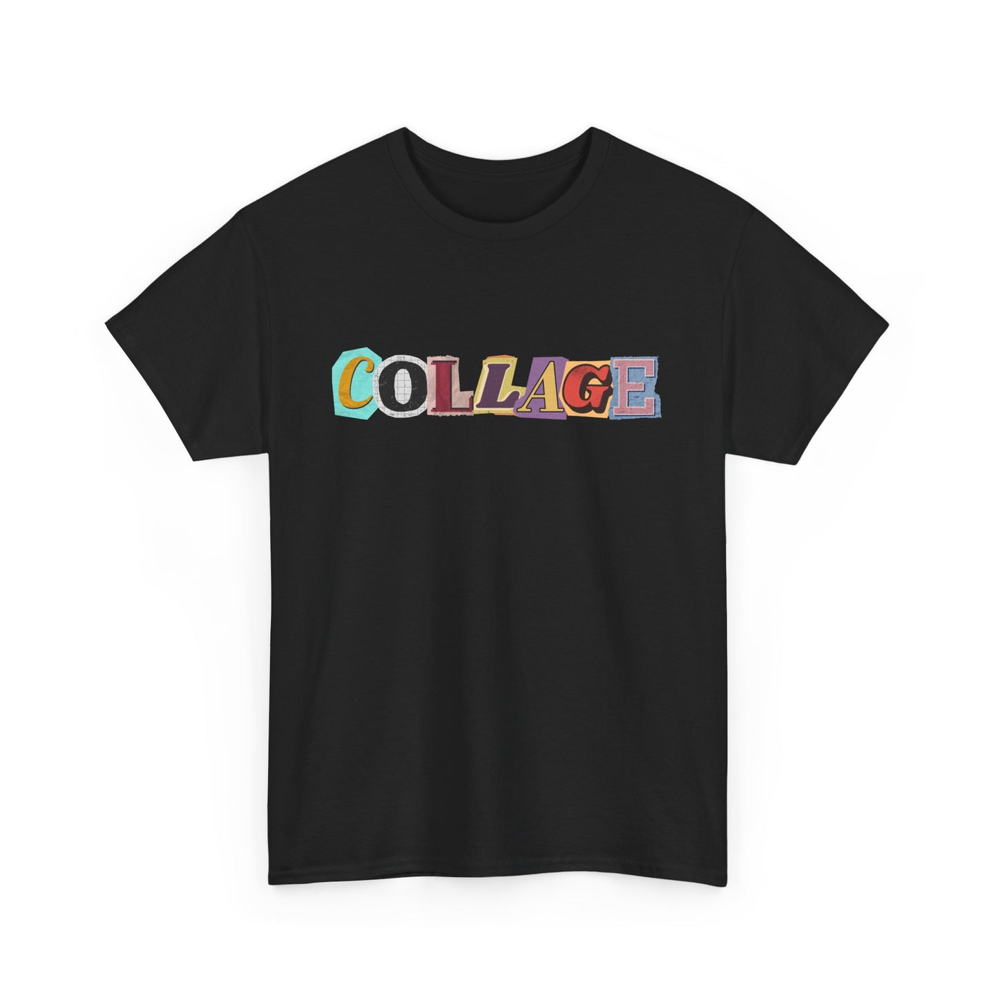 Collage Unisex Heavy Cotton Tee - Trendy Graphic Shirt for Art Lovers