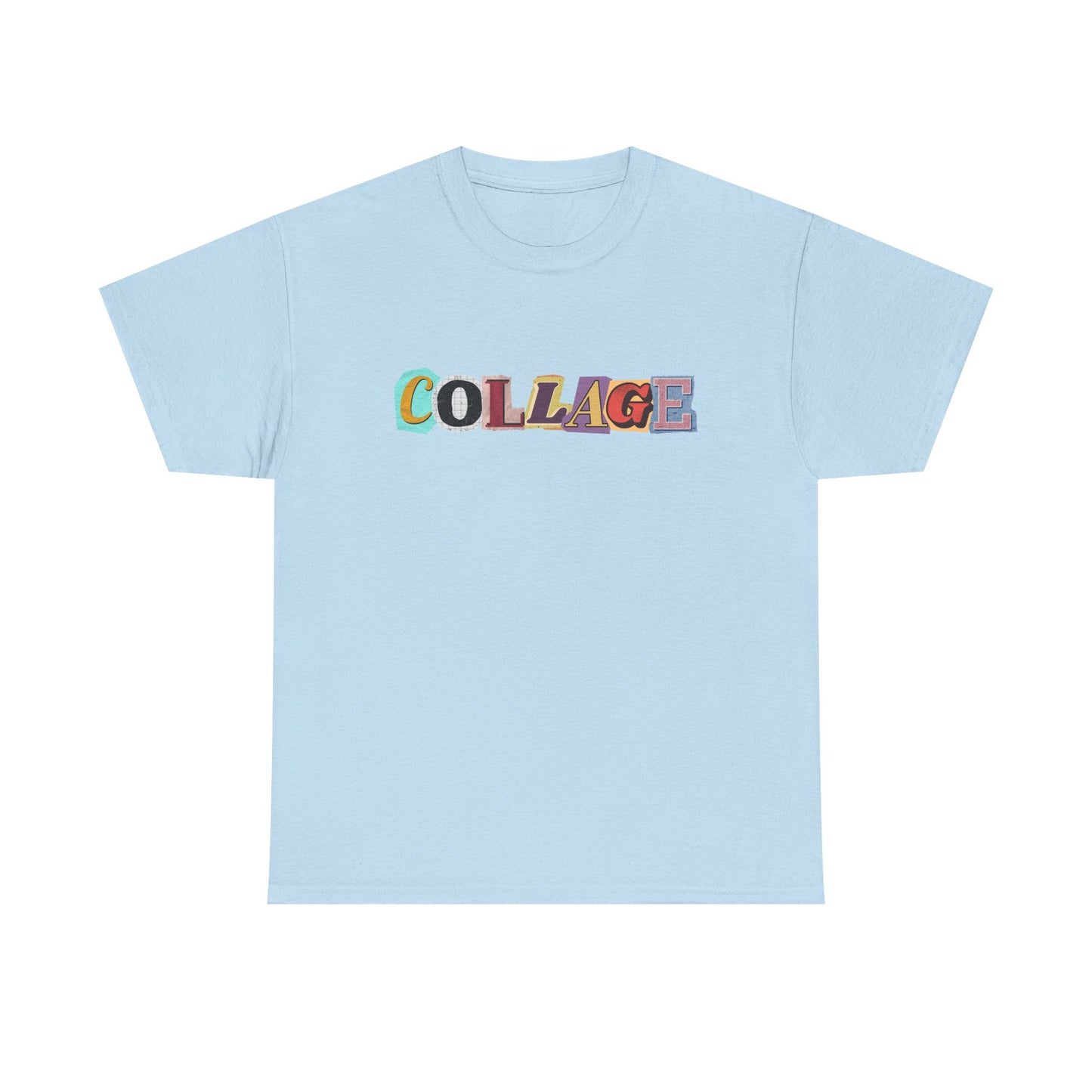 Collage Unisex Heavy Cotton Tee - Trendy Graphic Shirt for Art Lovers
