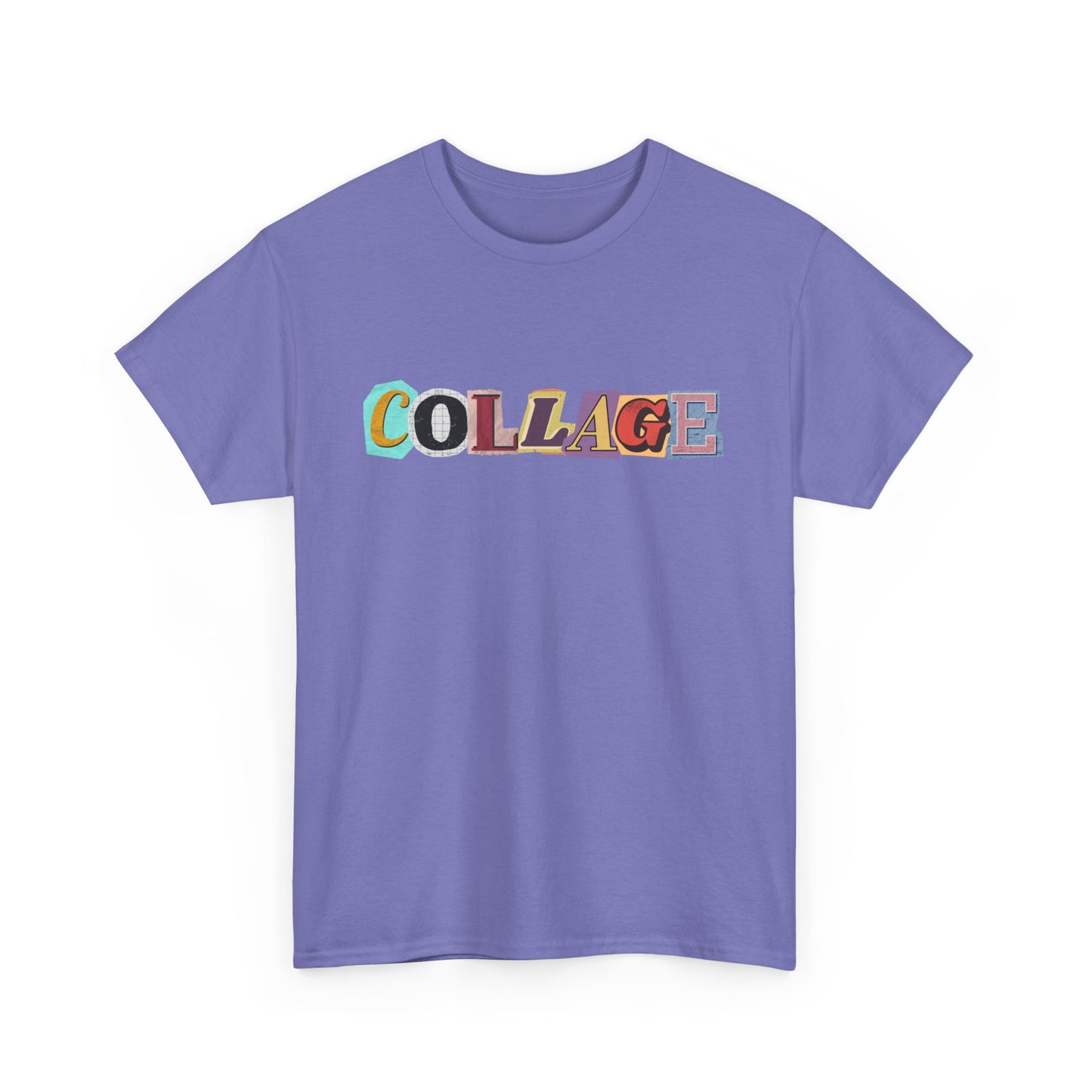 Collage Unisex Heavy Cotton Tee - Trendy Graphic Shirt for Art Lovers