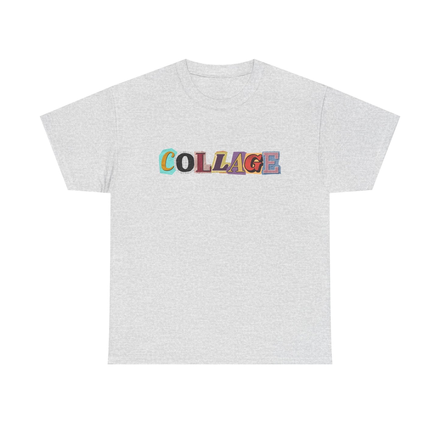 Collage Unisex Heavy Cotton Tee - Trendy Graphic Shirt for Art Lovers