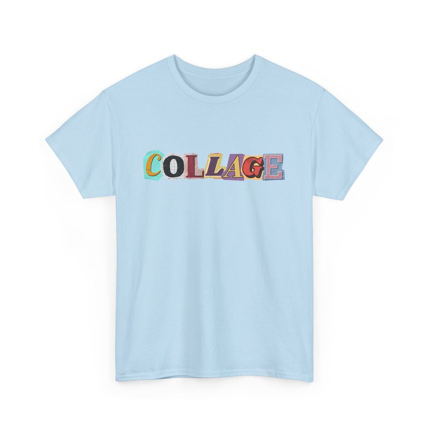 Collage Unisex Heavy Cotton Tee - Trendy Graphic Shirt for Art Lovers