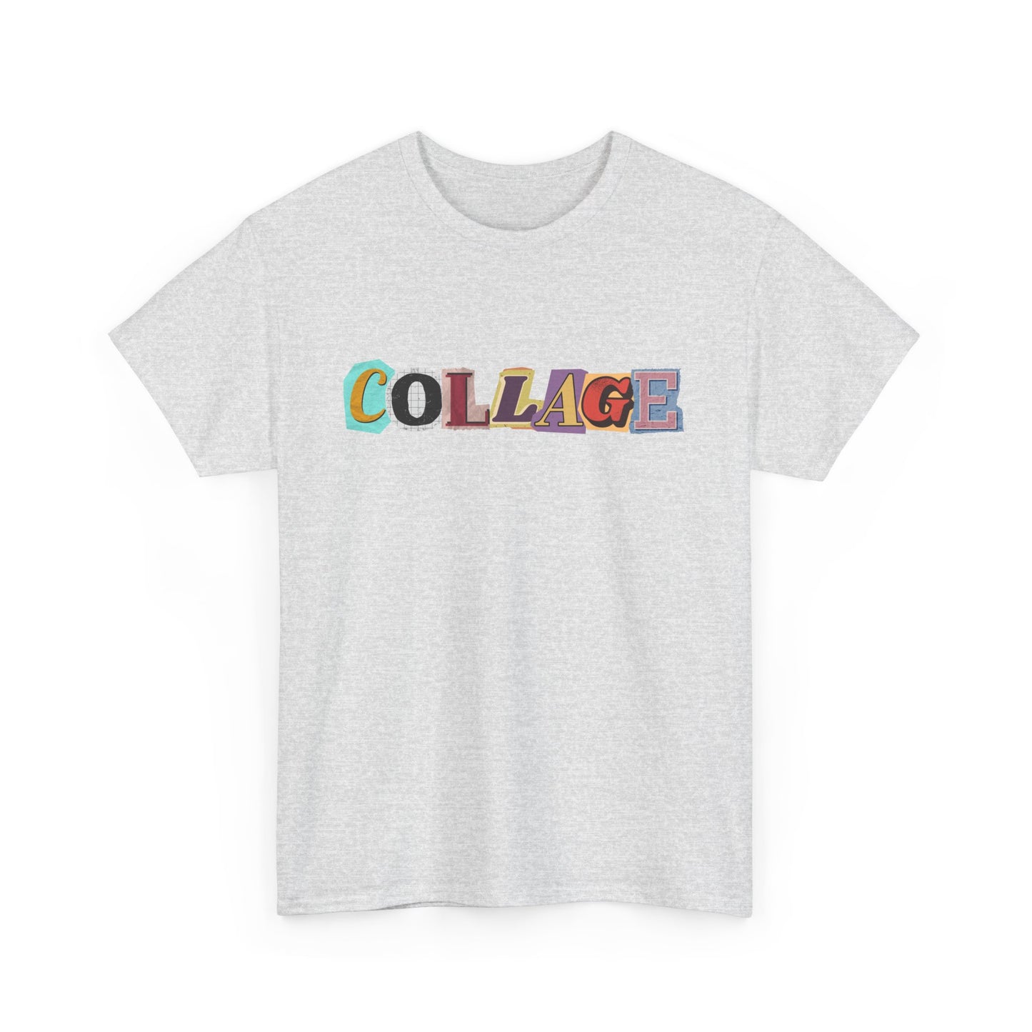 Collage Unisex Heavy Cotton Tee - Trendy Graphic Shirt for Art Lovers