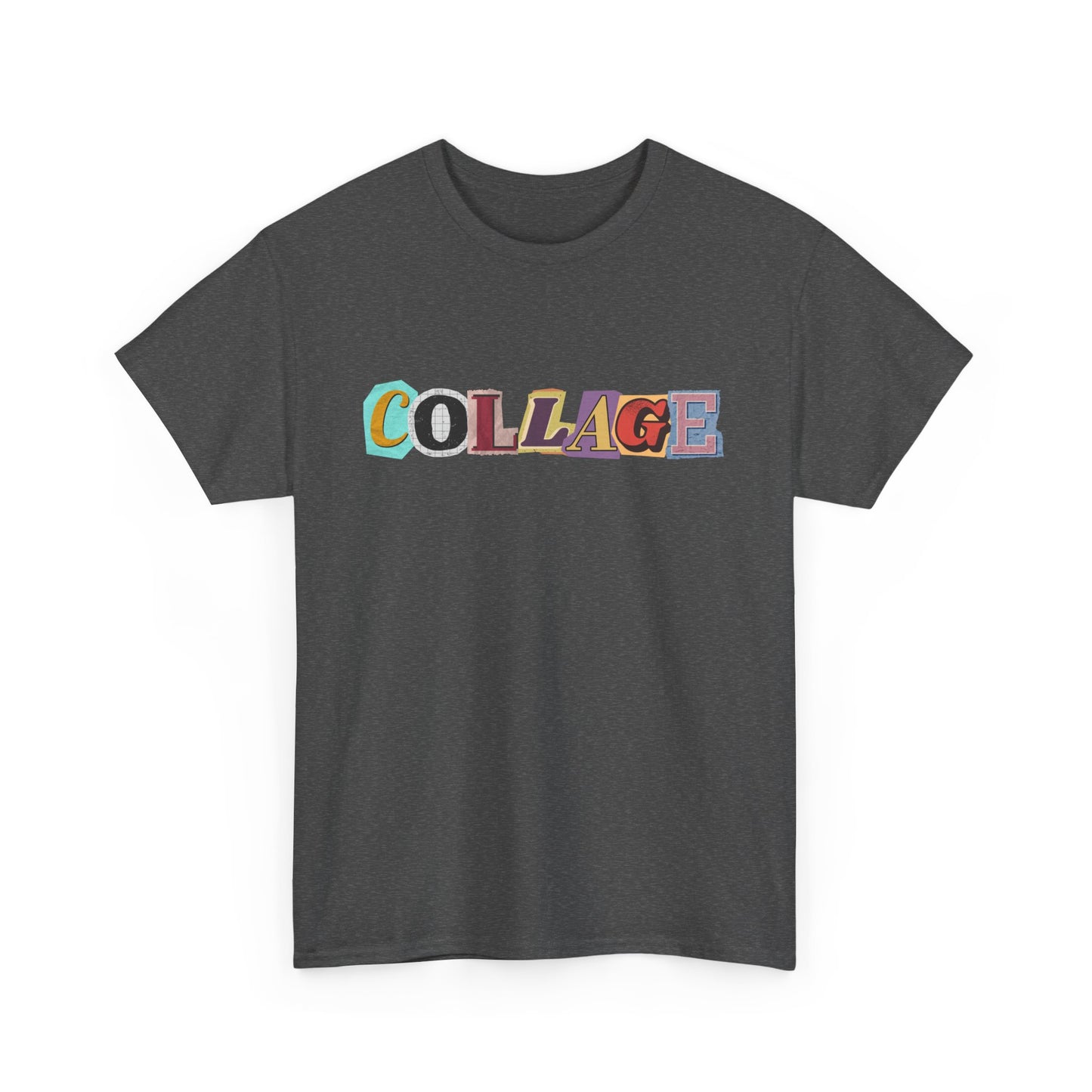 Collage Unisex Heavy Cotton Tee - Trendy Graphic Shirt for Art Lovers