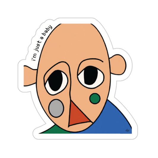I'm just a baby" 2023 Abstract Art Waterproof Vinyl Sticker