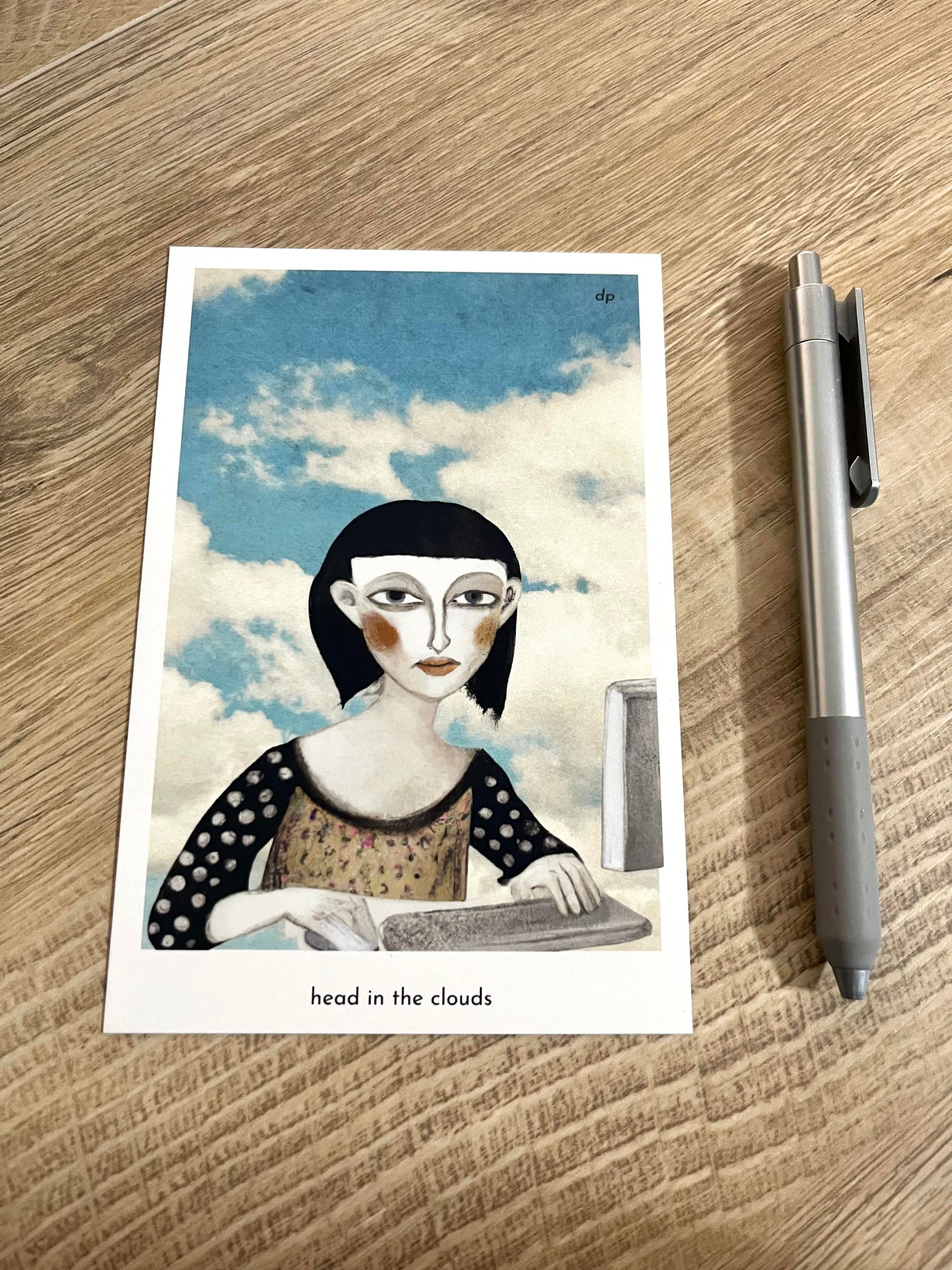 Head in the Clouds 2023 - Abstract Art 4" x 6" Postcard